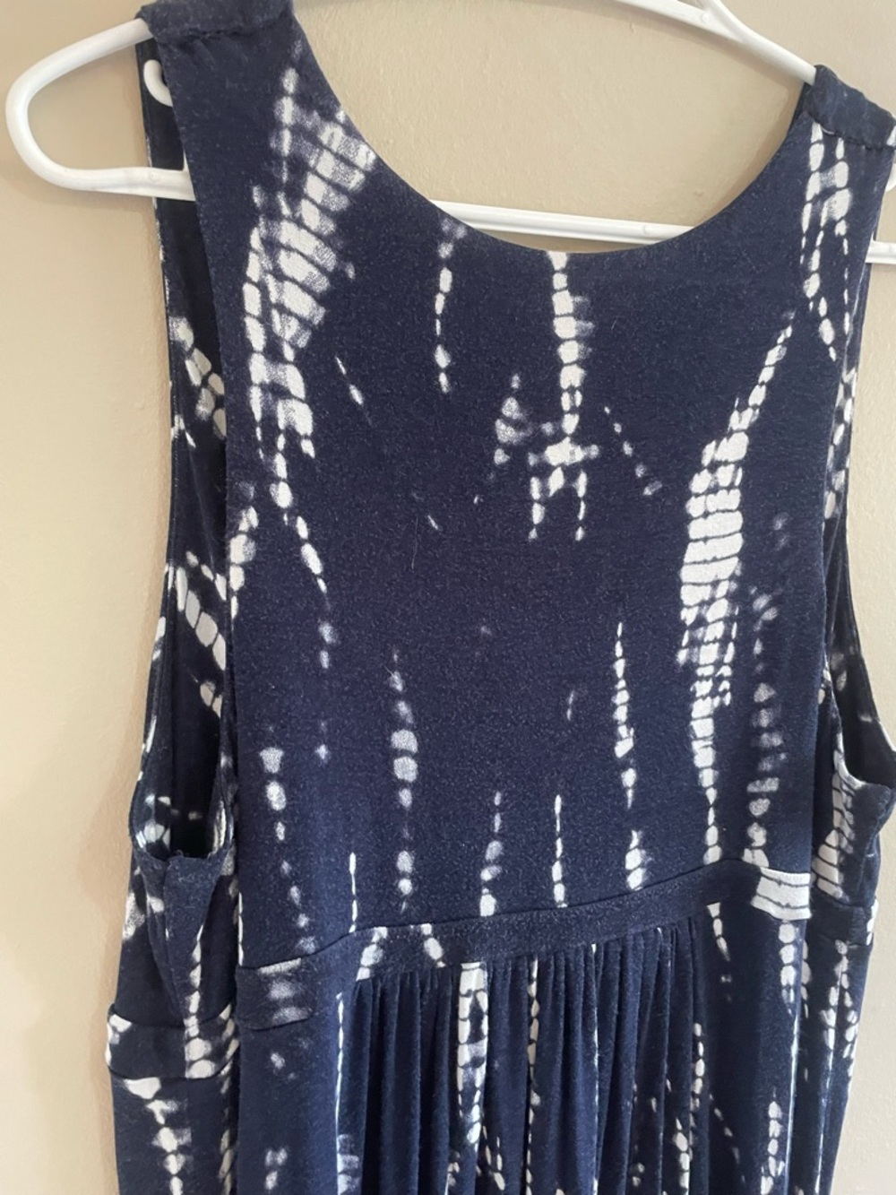Navy & White Tie-Dye Sleeveless Maxi Dress – Size XL GUC - Picture 11 of 12